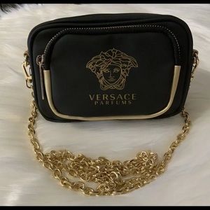 Versace Fragrance BLACK Chain Clutch
Shoulder Crossbody Handbag Purse
Pouch bag